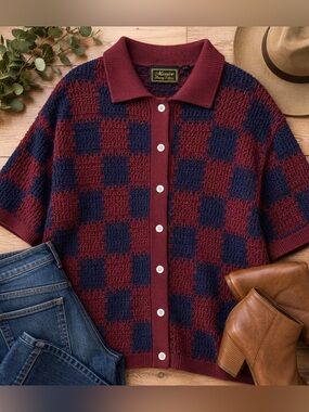 massive Luxury Edition 100% Cotton Textured Button Front Cardigan Sweater Large